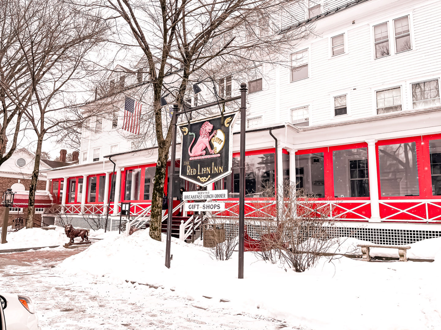 A romantic winter weekend getaway at The Red Lion Inn in the Berkshires, at Stockbridge Village 