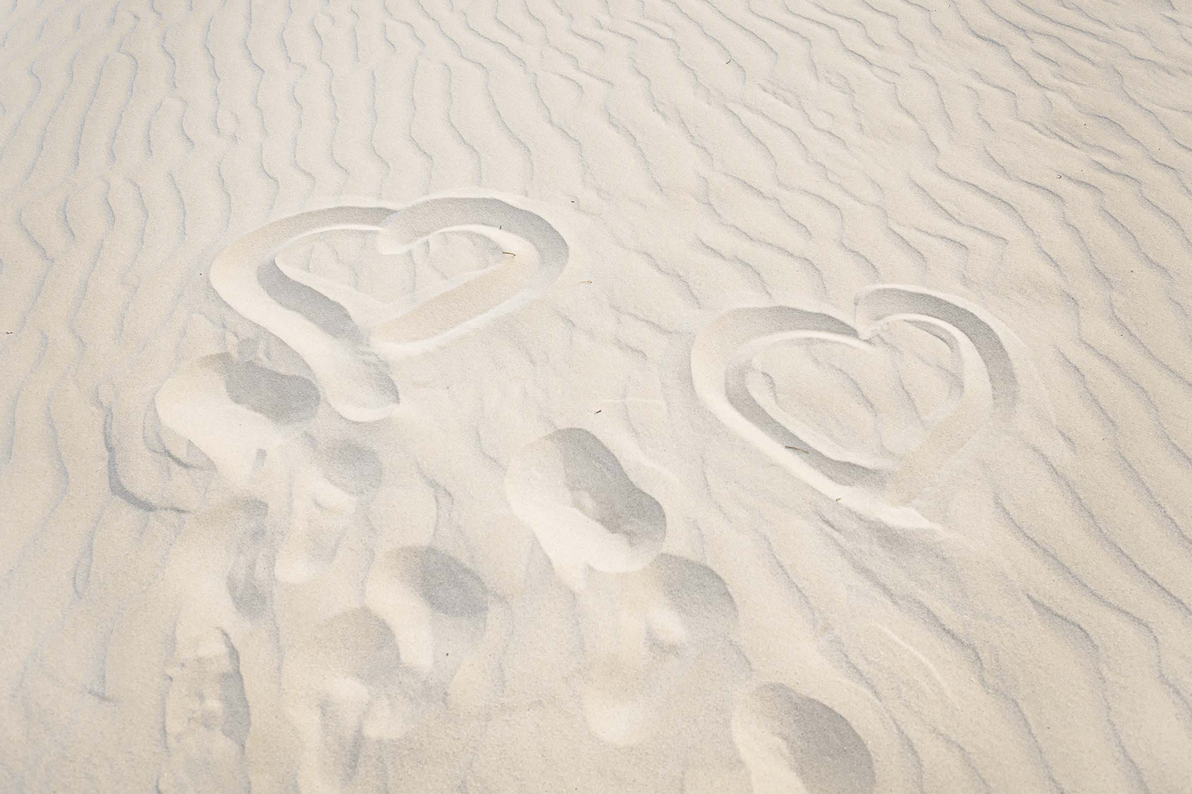 White sands of beach at Playa Norte