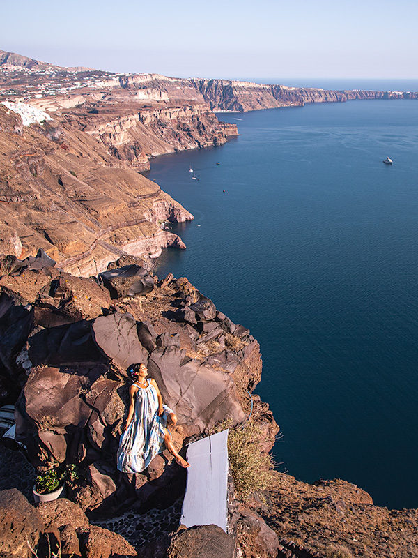 A view of the Santorini Caldera from Imerovigli, with Anna Myrha is one of the best photo spots in Santorini