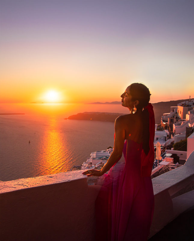 Sunset views in Imerovigli Santorini by Anna Myrha