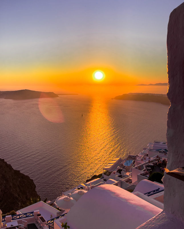 Sunset views in Imerovigli Santorini by Anna Myrha