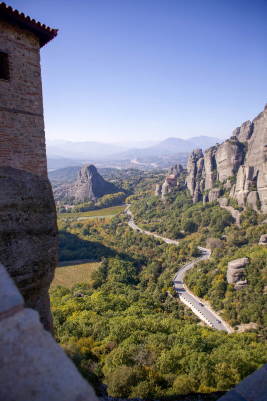 A view from the Monastery of Rousanos at Meteora, Kalabaka Greece