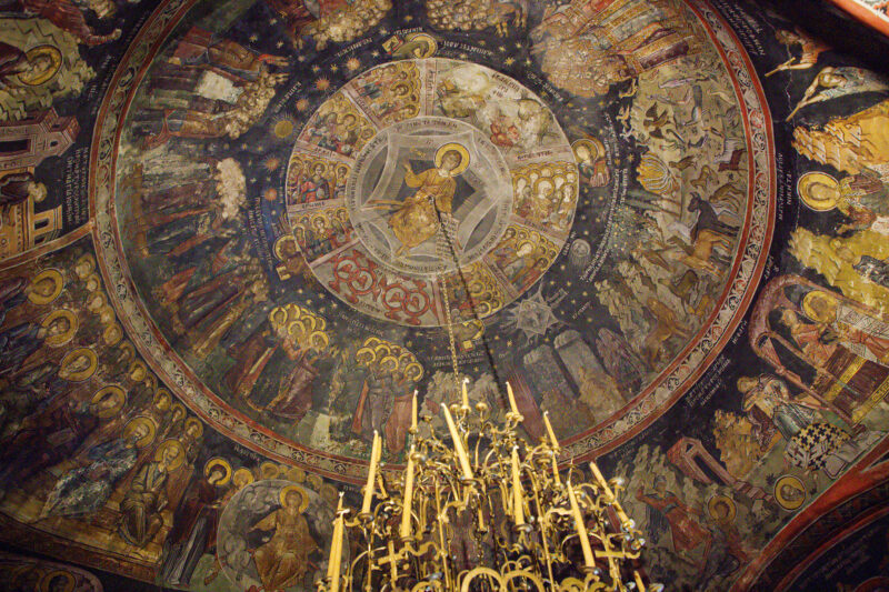 Inside the Monastery of Rousanos at Meteora, Kalabaka Greece