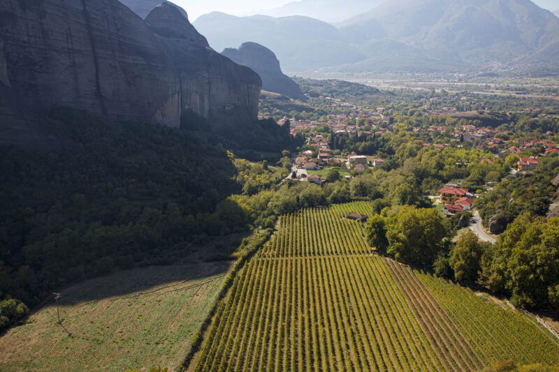 A view from the Monastery of Aghios Nikolaos at Meteora, Kalabaka Greece