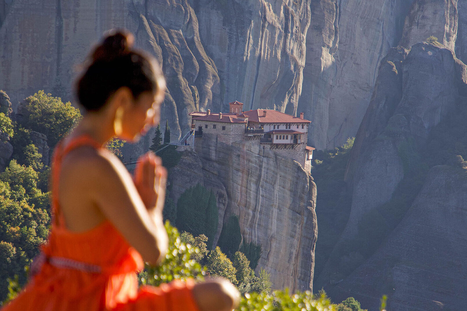 Capturing the majesty of Meteora from above—where ancient monasteries meet stunning cliffs and endless skies. 🌄 This view is pure magic, a place that feels closer to heaven