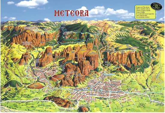 Meteora Map Greece Kalambaka